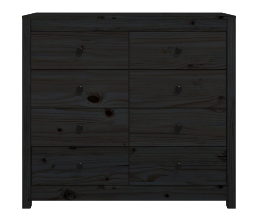 Armario auxiliar madera maciza de pino negro 100x40x90 cm