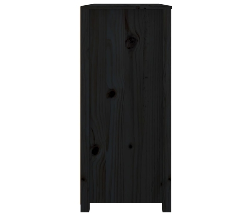 Armario auxiliar madera maciza de pino negro 100x40x90 cm