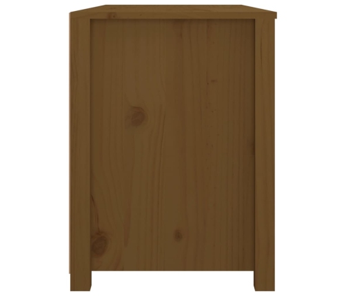 Armario auxiliar madera maciza de pino marrón miel 100x40x54 cm