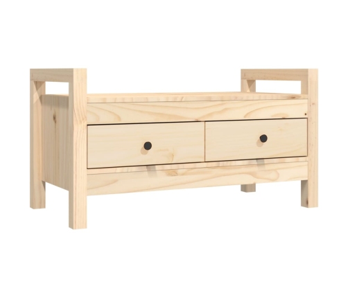 Banco de recibidor madera maciza de pino 80x40x43 cm