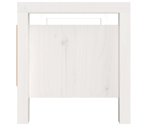 Banco de recibidor madera maciza de pino blanco 80x40x43 cm