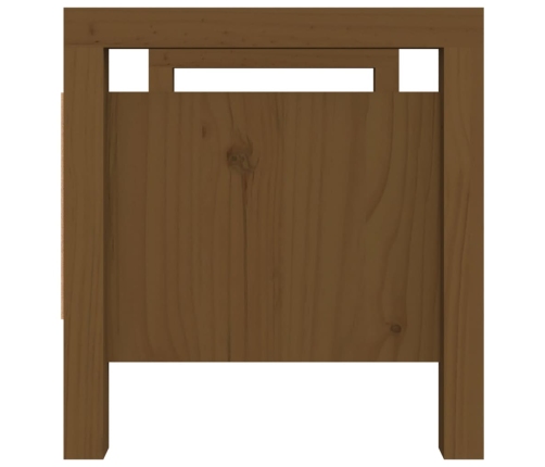 Banco de recibidor madera maciza pino marrón miel 80x40x43 cm