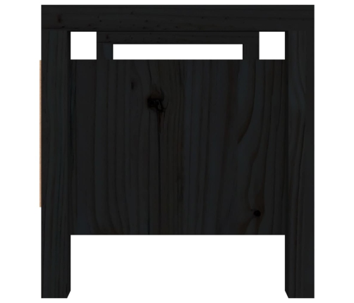 Banco de recibidor madera maciza de pino negro 80x40x43 cm