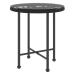 Mesa de comedor de vidrio templado y acero negro Ø50 cm