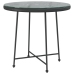 Mesa de comedor de vidrio templado y acero negro 80 cm