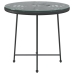 Mesa de comedor de vidrio templado y acero negro 80 cm