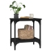 Mesa auxiliar de madera contrachapada negro 40x30x42 cm