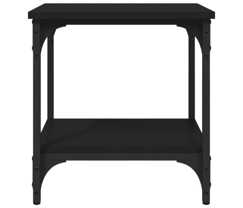 Mesa auxiliar de madera contrachapada negro 40x30x42 cm