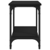 Mesa auxiliar de madera contrachapada negro 40x30x42 cm