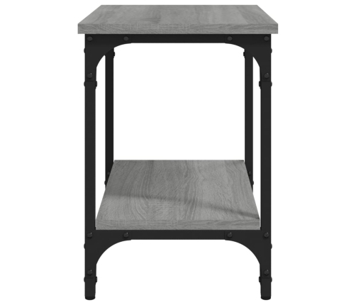 Mesa auxiliar madera contrachapada gris Sonoma 40x30x42 cm