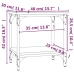 Mesa auxiliar madera contrachapada marrón roble 40x30x42 cm