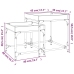 vidaXL Mesitas auxiliares 3 uds madera contrachapada roble ahumado