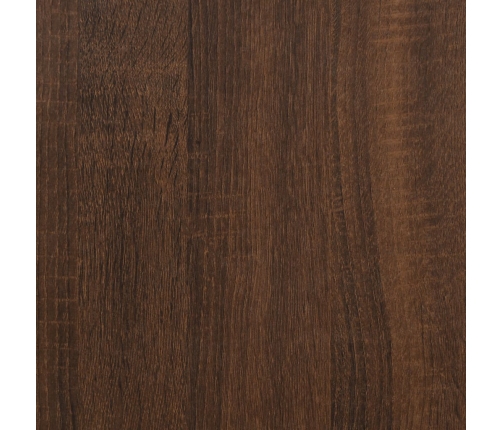 Mesa auxiliar de madera contrachapada marrón roble 40x40x40 cm