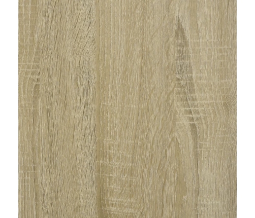 vidaXL Mesa de centro madera y hierro roble Sonoma 80x50x40 cm