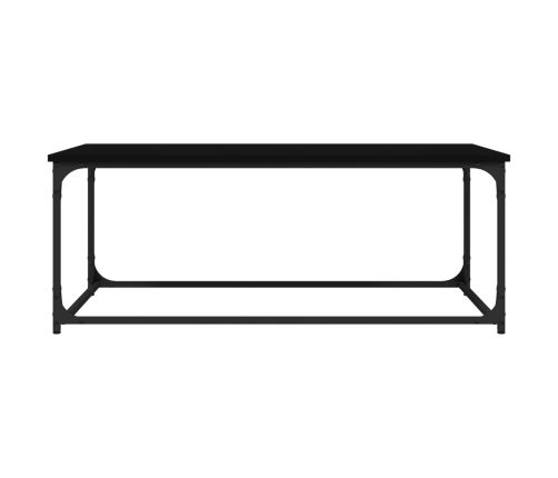 Mesa de centro madera contrachapada y hierro negro 102x50x40 cm