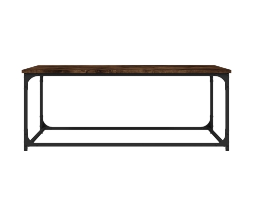 Mesa de centro madera y hierro roble ahumado 102x50x40 cm