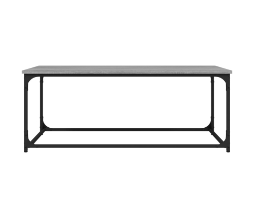 vidaXL Mesa de centro madera y hierro gris Sonoma 102x50x40 cm