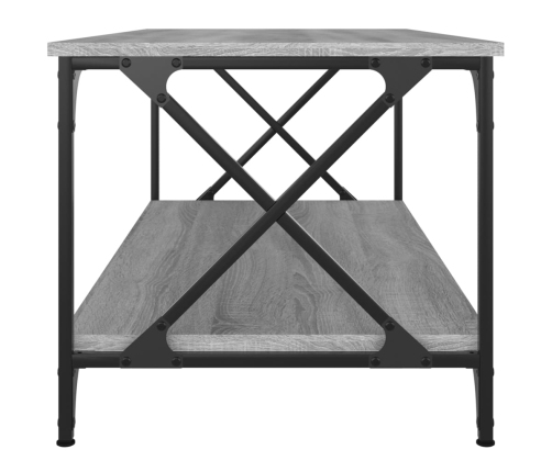 Mesa de centro madera y hierro gris Sonoma 100x50x45 cm