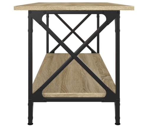 Mesa de centro madera y hierro roble Sonoma 100x45x45 cm