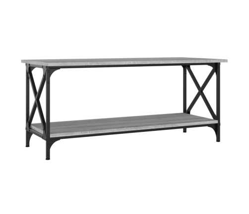 Mesa de centro madera y hierro gris Sonoma 100x45x45 cm