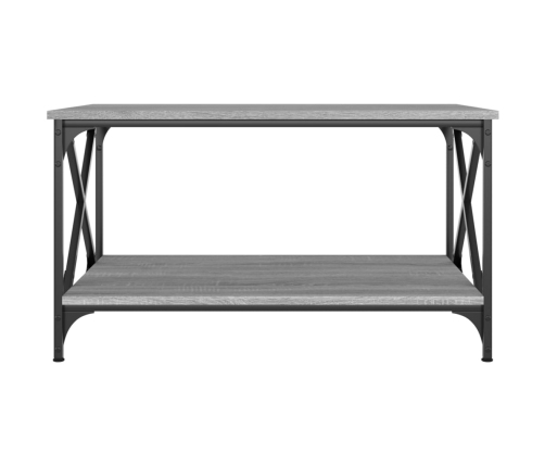 Mesa de centro madera y hierro gris Sonoma 80x50x45 cm