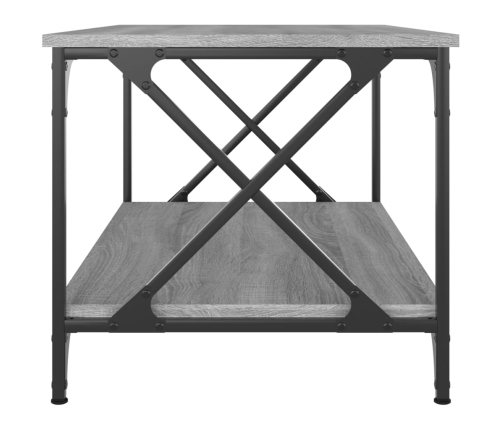 Mesa de centro madera y hierro gris Sonoma 80x50x45 cm