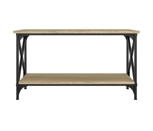 Mesa de centro madera y hierro roble Sonoma 80x45x45 cm