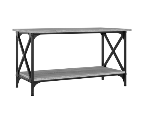 Mesa de centro madera y hierro gris Sonoma 80x45x45 cm