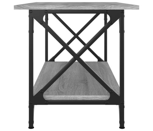 Mesa de centro madera y hierro gris Sonoma 80x45x45 cm