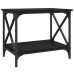 Mesa auxiliar de madera contrachapada negro 55x38x45 cm