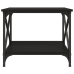 Mesa auxiliar de madera contrachapada negro 55x38x45 cm