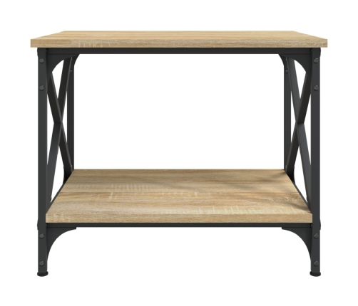 Mesa auxiliar madera contrachapada roble Sonoma 55x38x45 cm