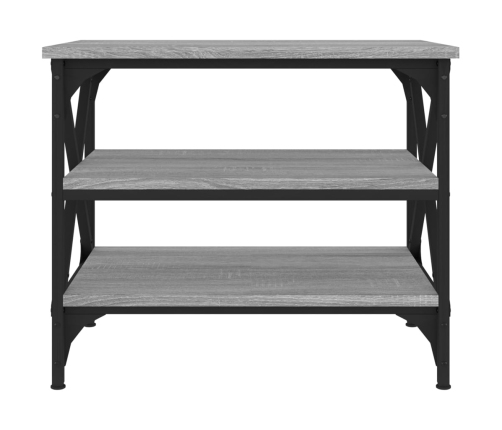 vidaXL Mesa auxiliar madera contrachapada gris Sonoma 55x38x45 cm