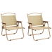 Sillas de camping 2 uds tela Oxford beige 54x43x59 cm