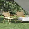 Sillas de camping 2 uds tela Oxford beige 54x43x59 cm