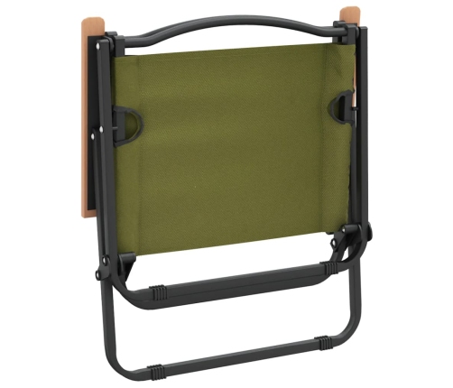 vidaXL Sillas de camping 2 uds tela Oxford verde 54x43x59 cm