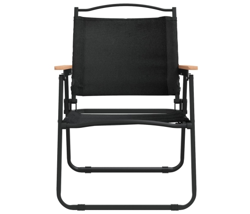 Sillas de camping 2 uds tela Oxford negro 54x55x78 cm