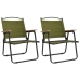 Sillas de camping 2 uds tela Oxford verde 54x55x78 cm