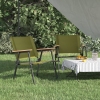 Sillas de camping 2 uds tela Oxford verde 54x55x78 cm