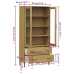 Librería patas de metal OSLO madera maciza marrón 85x35x172,5cm