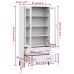 Librería patas de metal OSLO madera maciza blanco 85x35x172,5cm