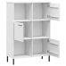 Librería patas de metal OSLO madera maciza blanco 90x35x128,5cm