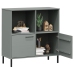 Librería patas de metal OSLO madera maciza gris 90x35x90,5 cm