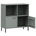 Librería patas de metal OSLO madera maciza gris 90x35x90,5 cm