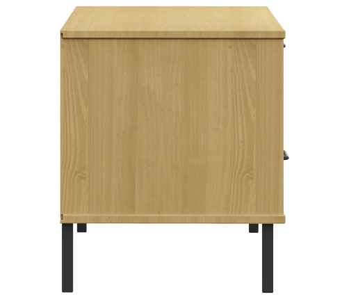 Mueble de TV con patas de metal OSLO madera maciza pino marrón