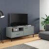 Mueble de TV con patas de metal OSLO madera maciza pino gris