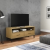 Mueble de TV con patas de metal OSLO madera maciza pino marrón