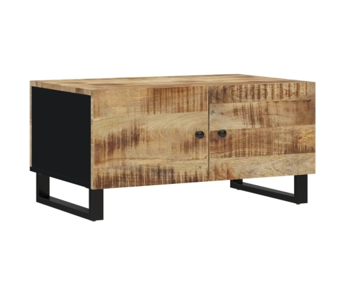 vidaXL Mesa de centro madera maciza mango y contrachapada 80x50x40 cm