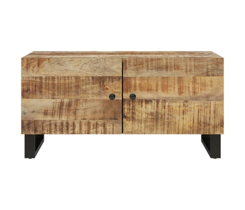 vidaXL Mesa de centro madera maciza mango y contrachapada 80x50x40 cm