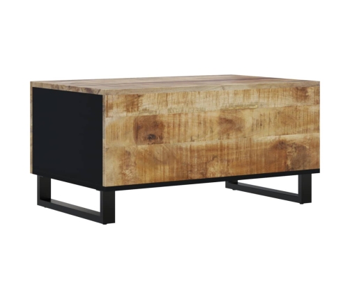 vidaXL Mesa de centro madera maciza mango y contrachapada 80x50x40 cm